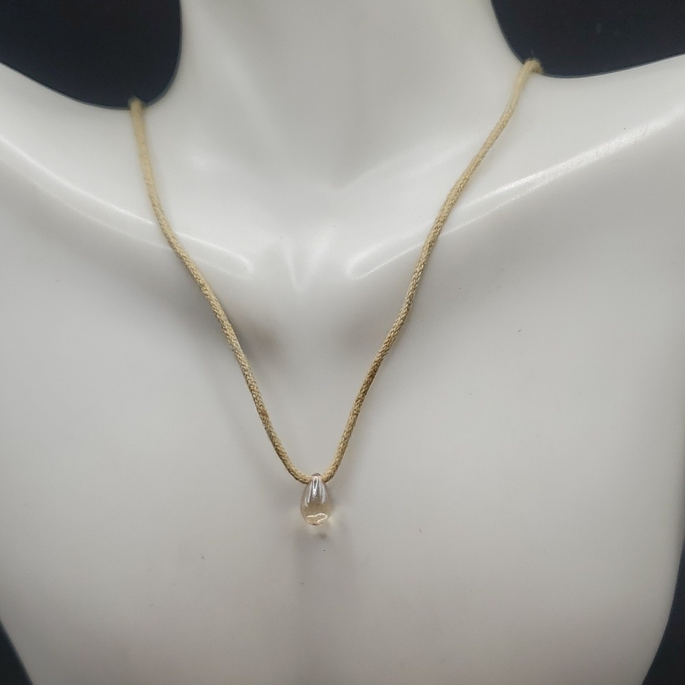 N3203‎ hemp prism drop necklace
